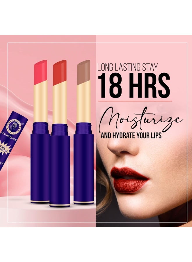 Colors Queen Queen Lips Matte Lipstick 2.4 g | Long Lasting Lipstick Waterproof Highly Pigmented with Smooth Application | Smudge Proof Lipstick for Women (19 - Rani) - Image 2